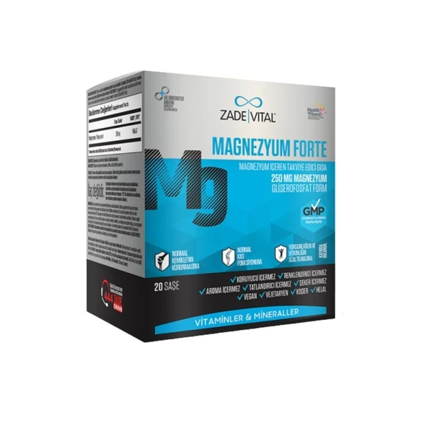 Magnezyum Forte Magnezyum İçeren Takviye Edici Gıda  20 Saşe