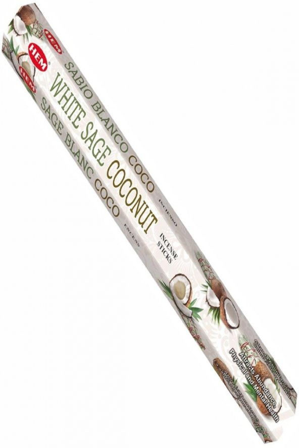 Beyaz Adaçayı Hindistan Cevizi (white Sage Coconat) Aromalı Çubuk Tütsü - 1