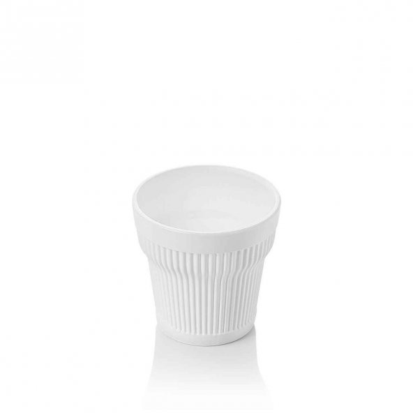 Akrilik Beyaz Tekli Kısa Bardak & Su Meşrubat Kahve Yanı Bardağı 300 ml ( Cam Değildir )