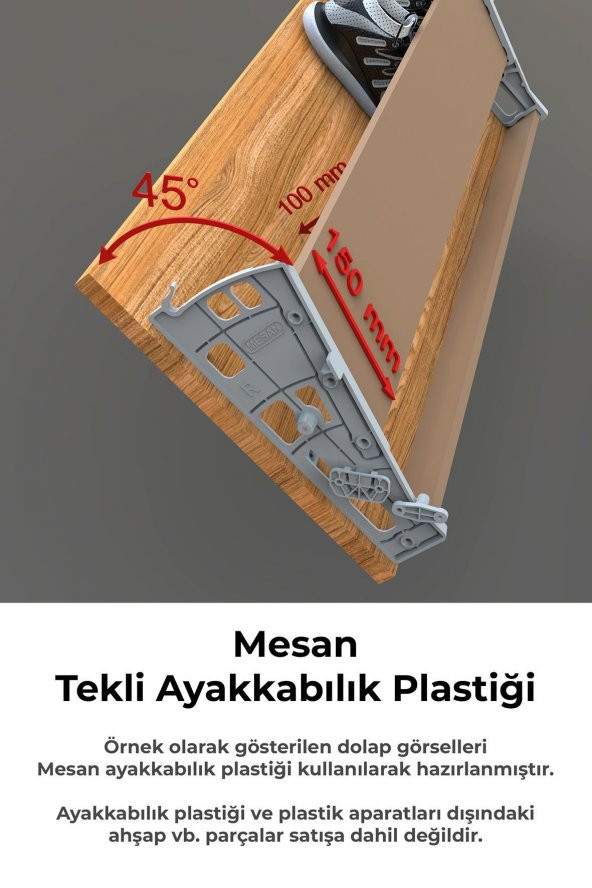 Mesan Shocab Tekli Ayakkabılık Beyaz - Resim 7