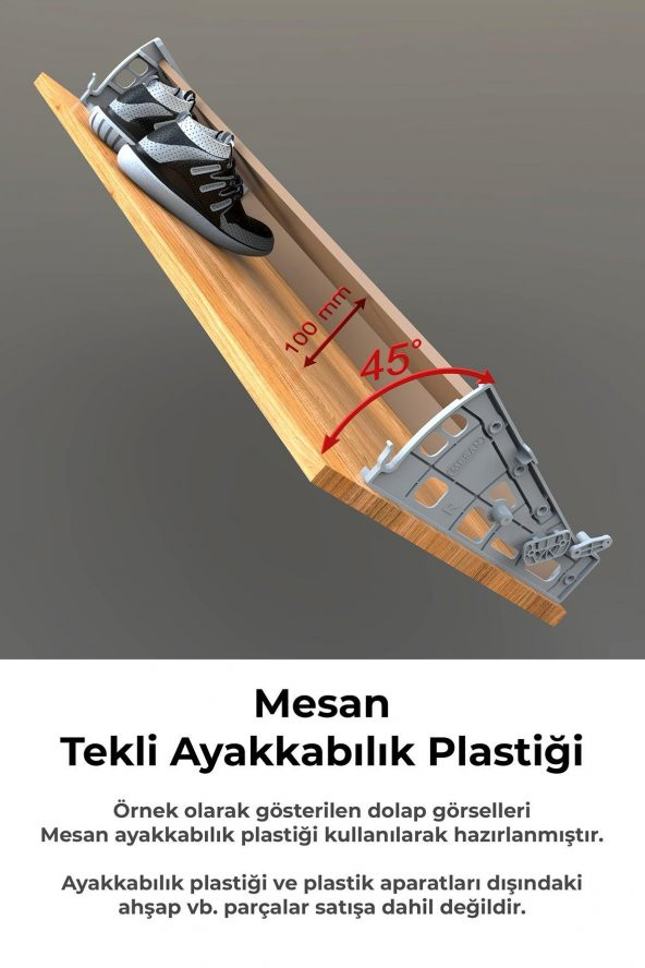 Mesan Shocab Tekli Ayakkabılık Beyaz - Resim 8