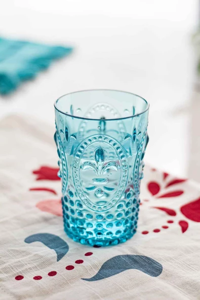 Akrilik Aquamarin Tekli Kısa Bardak & Su Meşrubat Kahve Yanı Bardağı 400 ml ( Cam Değildir )