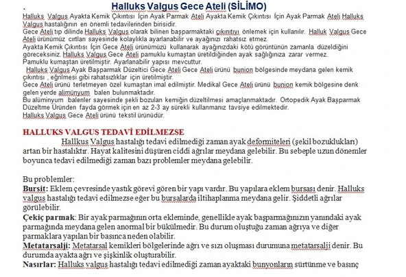 HALLUKS VALGUS GECE ATELİ AYAK PARMAK AYIRICI ATELİ BUNYON PARMAK ARASI MAKARA FULL SET - 5