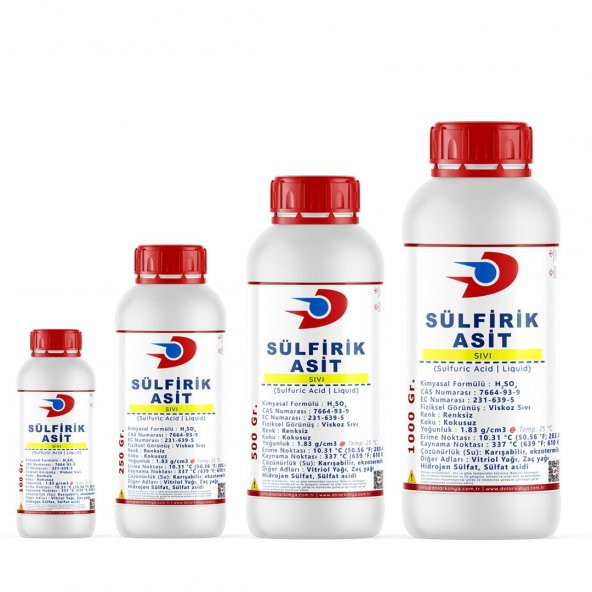 Dolar Kimya Sülfirik Asit | Zaç Yağı | 98 Saflık | 500 Gr. - 3