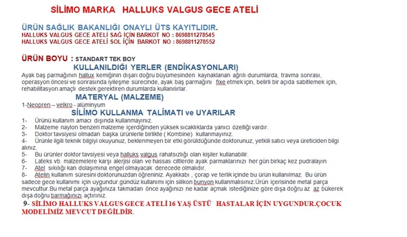 HALLUKS VALGUS GECE ATELİ AYAK PARMAK AYIRICI ATELİ BUNYON PARMAK ARASI MAKARA FULL SET - 4