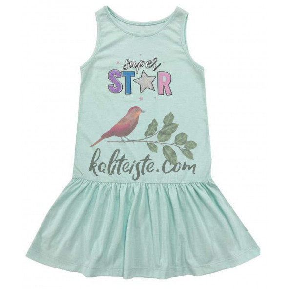 Sıfır Kollu Kız Çocuk Elbise - 2