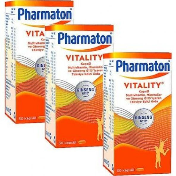 Pharmaton Vitality 30 Kapsül - 3 Adet