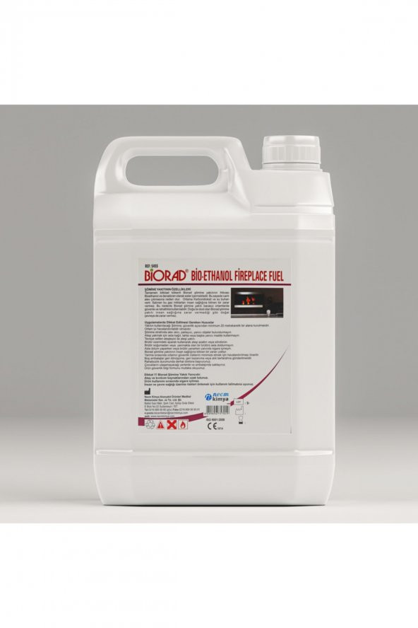 Bioethanol Bacasız Şömine Yakıtı 5 Litre 2 Li Avantajlı Paket