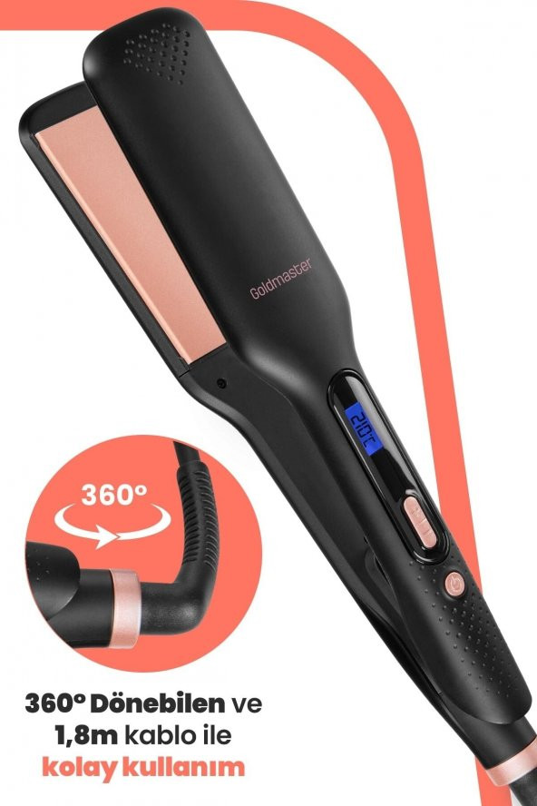 GoldMaster Cemre Gm-7187 Keratin Geniş Plaka Saç Düzleştirici - 4