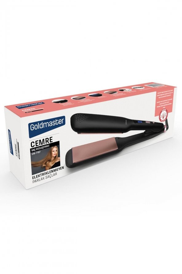 GoldMaster Cemre Gm-7187 Keratin Geniş Plaka Saç Düzleştirici - 7