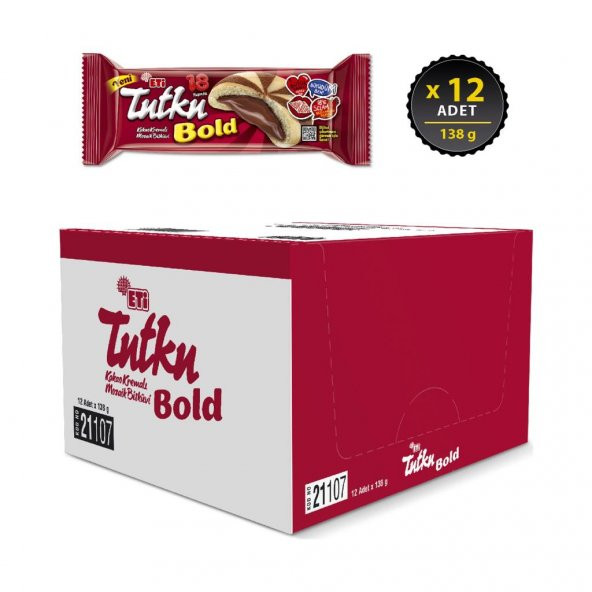 Eti Tutku Bold Kakao Kremalı Bisküvi 138 g x 12 Adet - 2