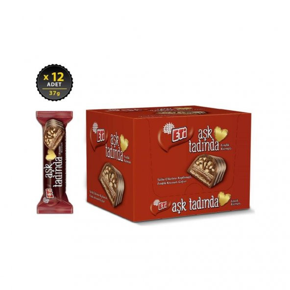 Eti Aşk Tadında Fındık Kremalı Gofret 37 g x 12 Adet - 2