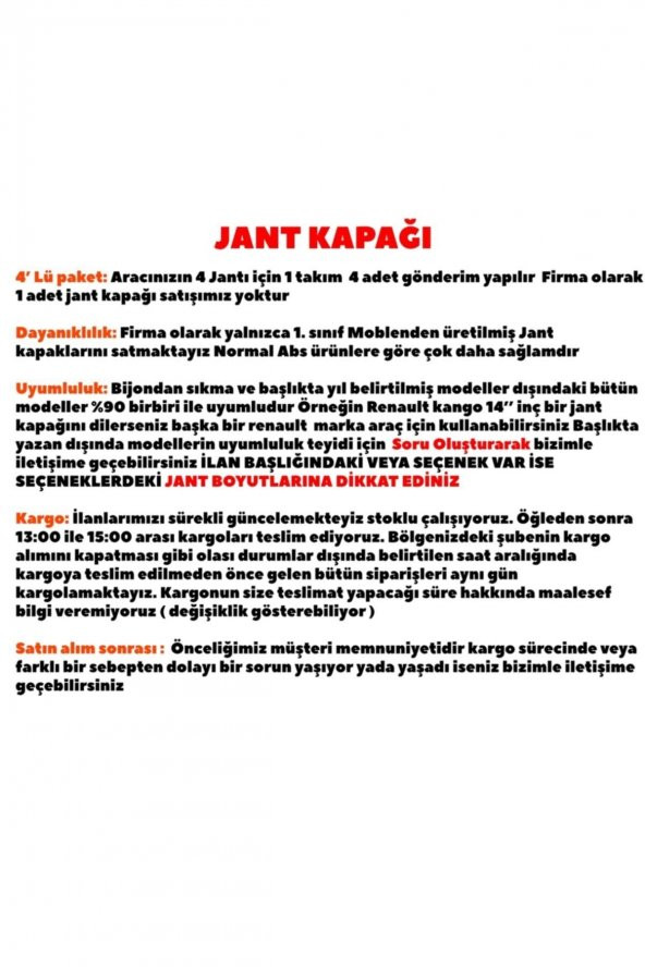 Renault Clio 14 Inç Jant Kapağı 4 Adet 1 Takım Gri 5KOL14 - 5