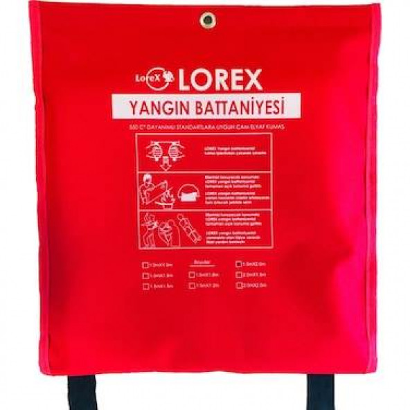 LOREX LR-FB2015C 200 cm x 150 cm Çantalı Yangın Battaniyesi