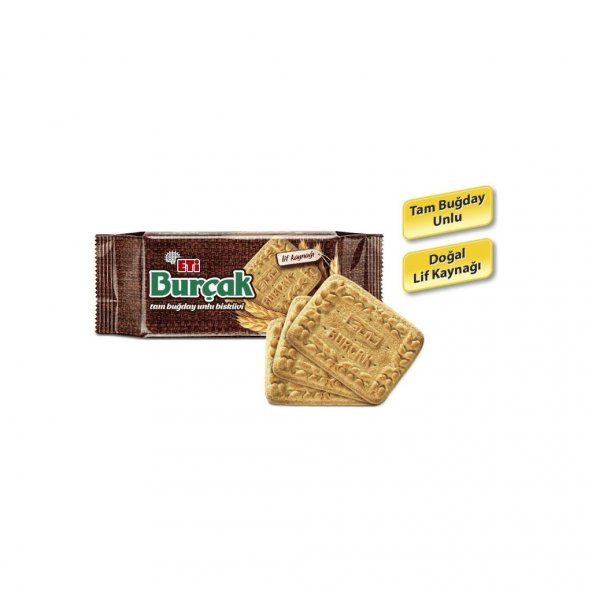 Eti Burçak Tam Buğday Unlu Bisküvi 131 g x 24 Adet - 3