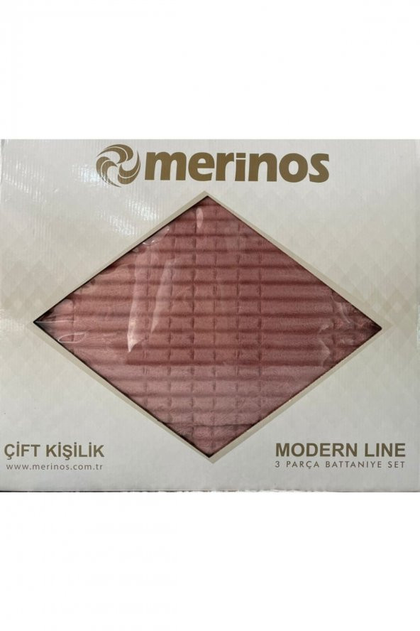 Moder Line Çift Kişilik 3 Parça Battaniye Seti - 2