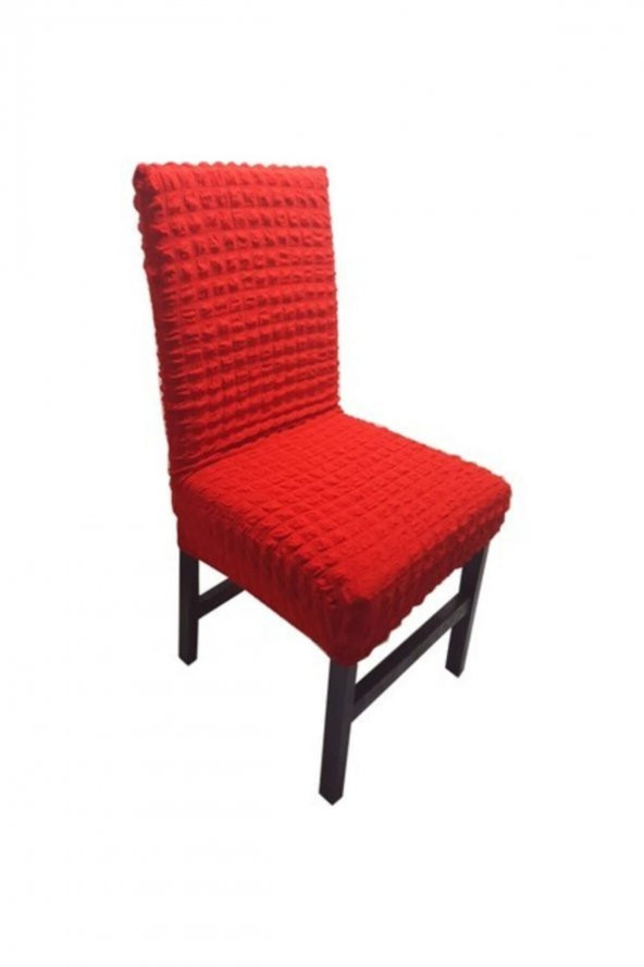 Kırmızı Eteksiz Bürümcük Sandalye Kılıfı 6lı ürün görseli 1