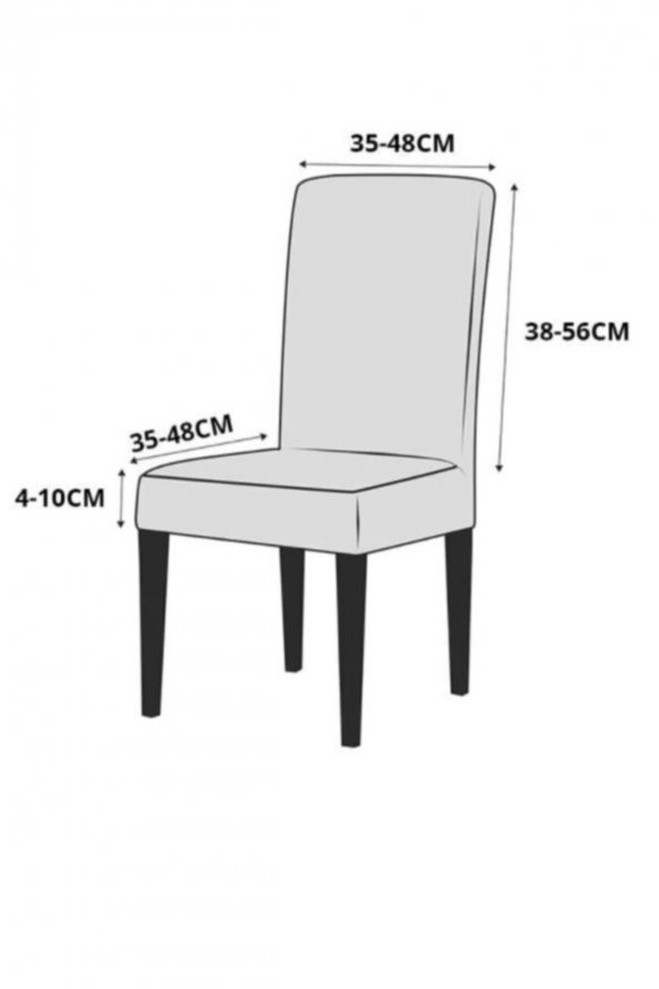 Krem Bürümcük Sandalye Kılıfı 6lı - 2