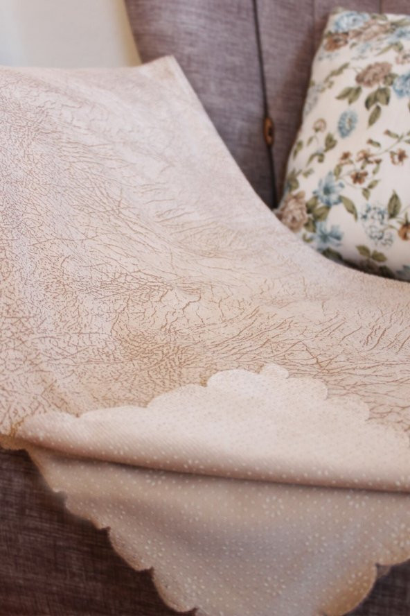 Silikon Tabanlı Kaydırmaz Lüks Desen Çekyat Koltuk Örtüsü - Resim 2