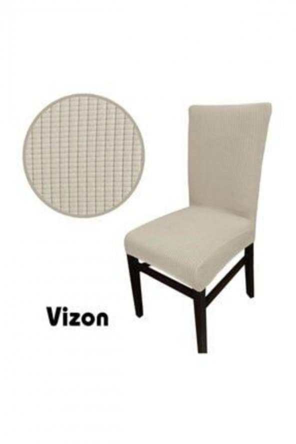 Bambu Sandalye Örtüsü 4 Adet Vizon