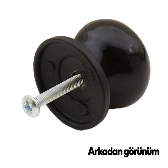 Lesapins Lüks Porselen Siyah Düğme Mobilya Mutfak Çekmece Dolap Dolabı Kapağı Kulpu Kulbu Kulpları - 7