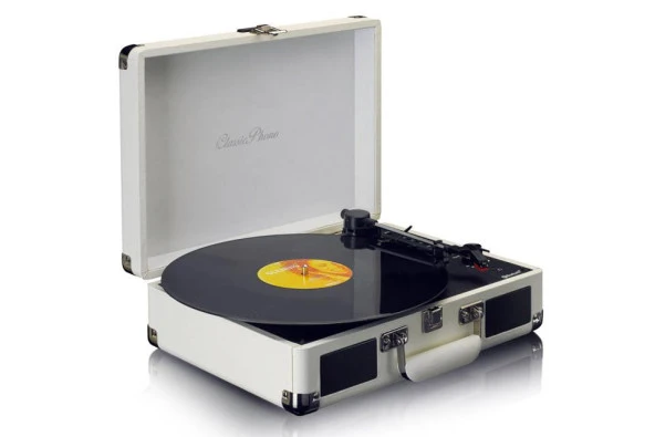 Lenco Classic Phono TT-115 CR Beyaz Hoparlörlü Bluetoothlu Pikap Plak Çalar - 2