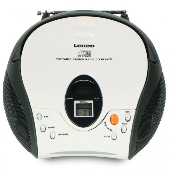 LENCO SCD-24 BEYAZ - CD ÇALARLI TAŞINABİLİR Müzik Seti STEREO FM RADYO - BEYAZ - 2