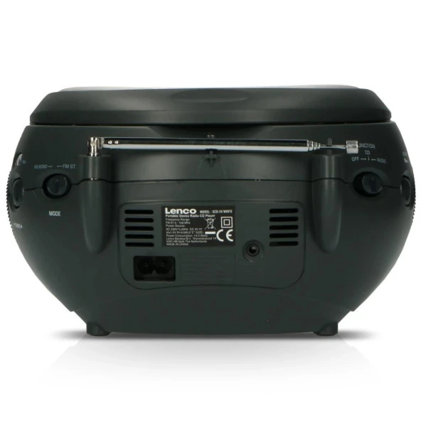 LENCO SCD-24 BEYAZ - CD ÇALARLI TAŞINABİLİR Müzik Seti STEREO FM RADYO - BEYAZ - 6