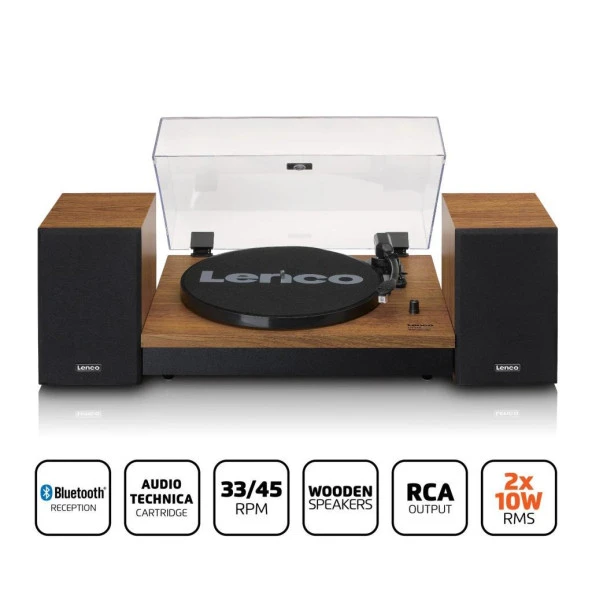 Lenco LS-310WD Ahşap Bluetoothlu Pikap Plak Çalar - 4