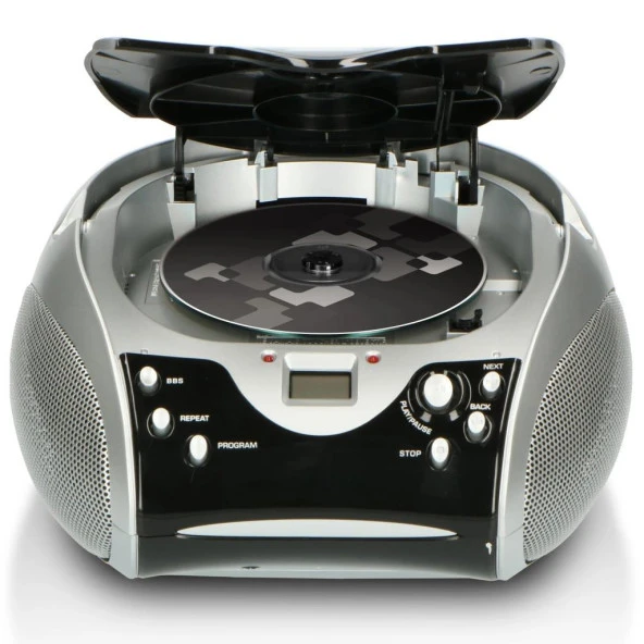 LENCO SCD-24 SİYAH/GÜMÜŞ - CD ÇALARLI TAŞINABİLİR Müzik Seti STEREO FM RADYO - SİYAH/GÜMÜŞ - 2