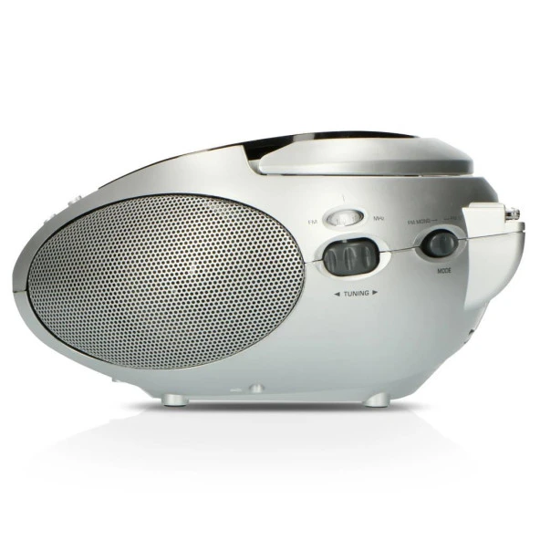 LENCO SCD-24 SİYAH/GÜMÜŞ - CD ÇALARLI TAŞINABİLİR Müzik Seti STEREO FM RADYO - SİYAH/GÜMÜŞ - 5