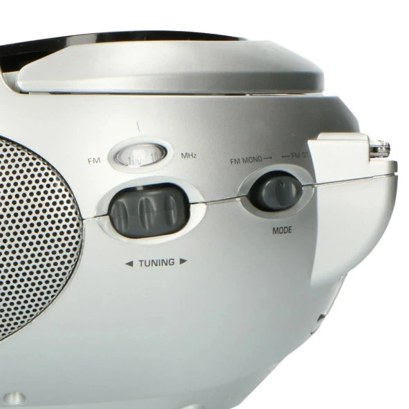 LENCO SCD-24 SİYAH/GÜMÜŞ - CD ÇALARLI TAŞINABİLİR Müzik Seti STEREO FM RADYO - SİYAH/GÜMÜŞ - 11