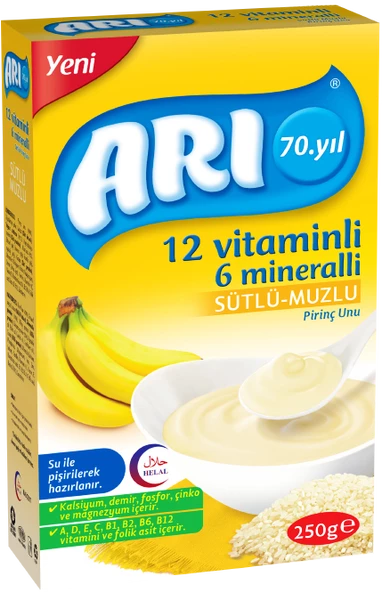 Arı Mama Sütlü Muzlu Pirinç Unu 250 gr x 12 Adet - 2