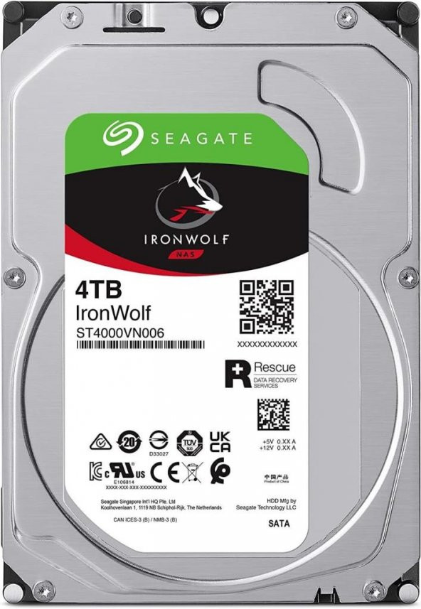 SEAGATE 4TB ST4000VN006 IRONWOLF NAS 256MB