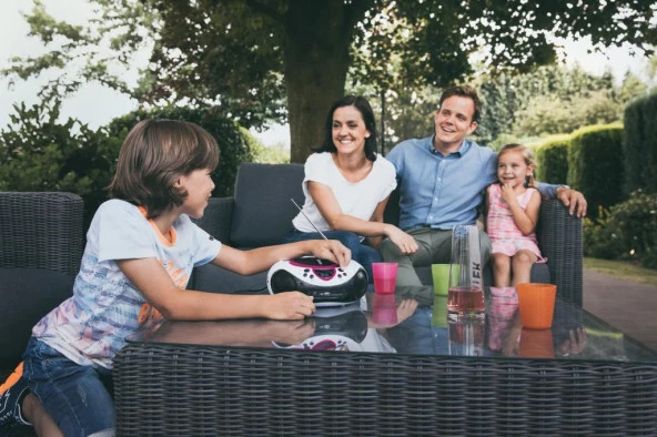 Lenco SCD-38 Pembe Taşınabilir Müzik Seti Radyo CD Çalar MP3 USB - 7