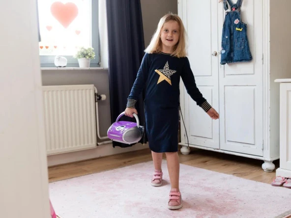 LENCO SCD-24 MOR - CD ÇALARLI TAŞINABİLİR Müzik Seti STEREO FM RADYO - MOR - 12