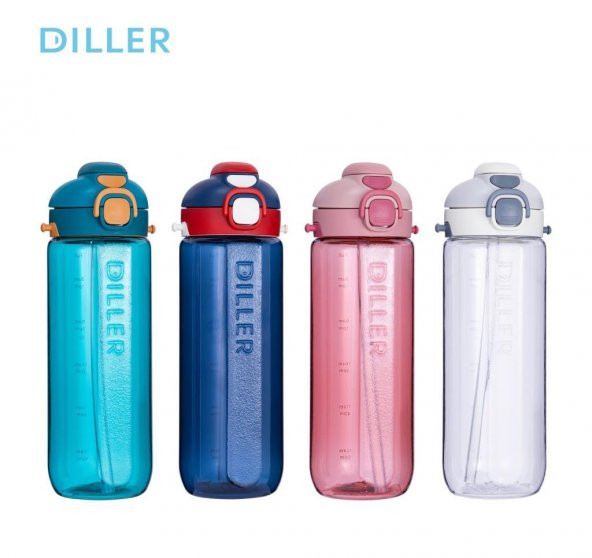 Bee Diller Tritan Pipetli Su Matarası 780Ml Turkuaz - 4