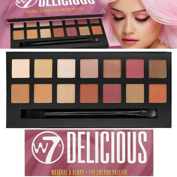 W7, Delicious, Natural & Berry, Eye Colour Palette - 1