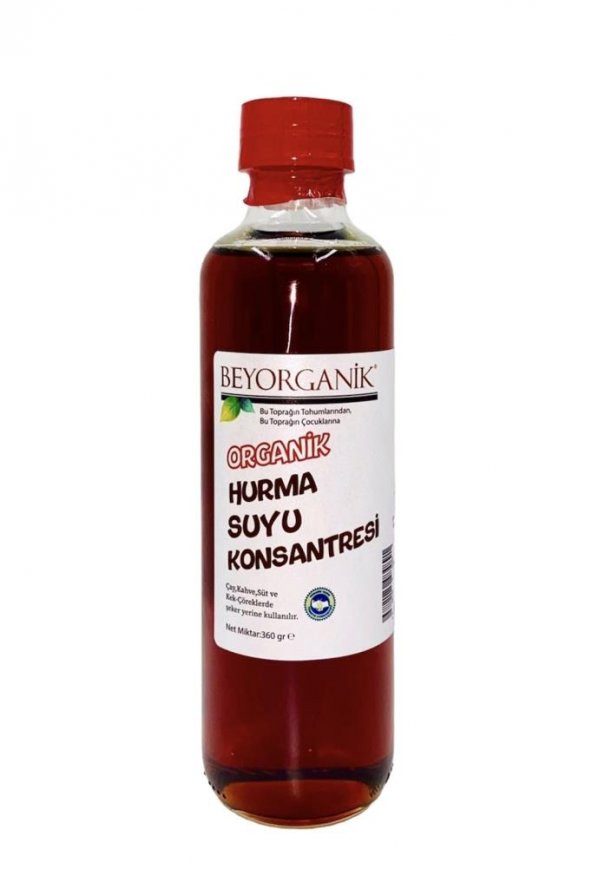 BeyOrganik Hurma Suyu Konsantresi (ORGANİK HURMA BALI) (TATLANDIRICI)360 gr ( 6 Ay)