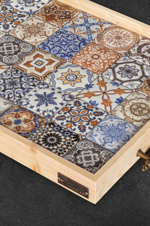 Esperanza Tepsi 62x32CM Doğal Masif Seramik Sunum Tepsisi - 3