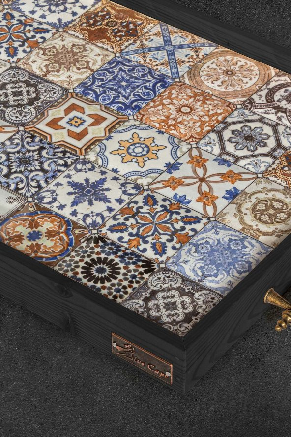 Esperanza Tepsi 62x32CM Doğal Masif Seramik Sunum Tepsisi - 4