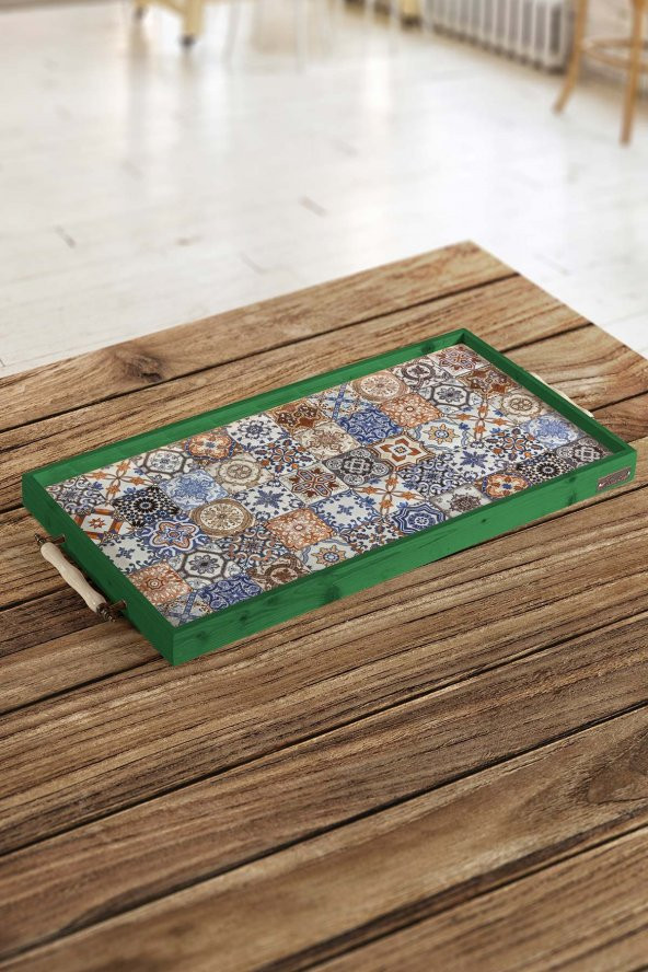 Esperanza Tepsi 62x32CM Doğal Masif Seramik Sunum Tepsisi - 7