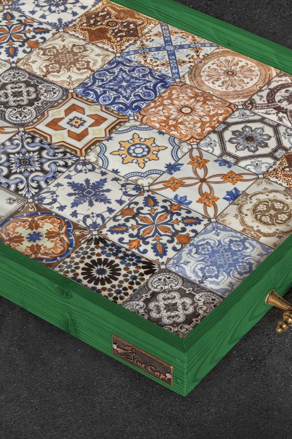 Esperanza Tepsi 62x32CM Doğal Masif Seramik Sunum Tepsisi - 8