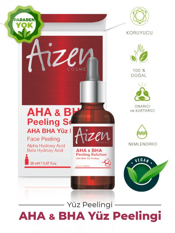 Aizen Aha + Bha Yüz Peelingi Solüsyon 20ml - 2