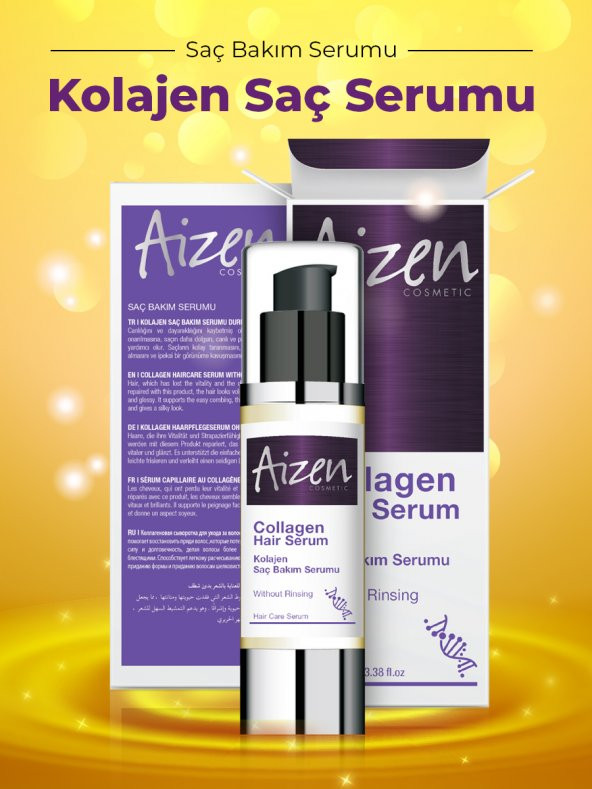 Aizen Kolajen Saç Bakım Serumu - Collagen Hair Serum 100ml