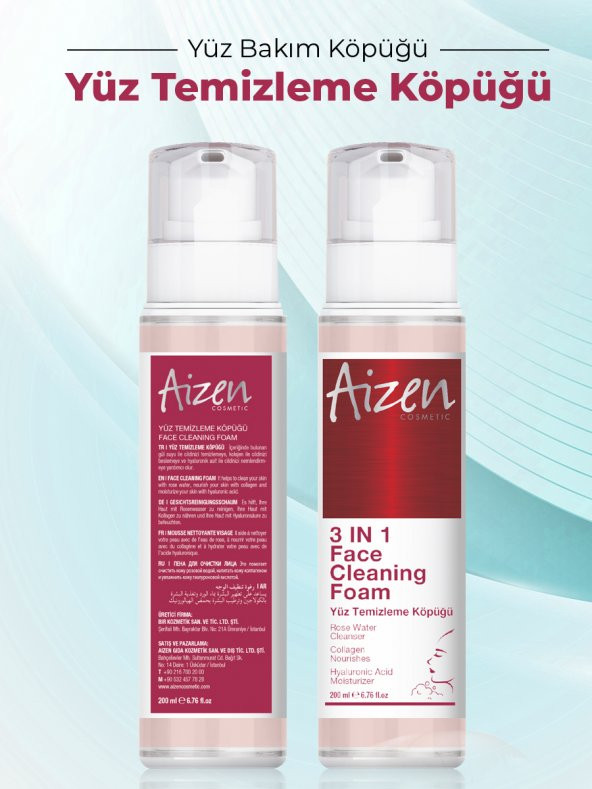 Aizen 3 ü 1 Arada Yüz Temizleme Köpüğü 200ml - 2
