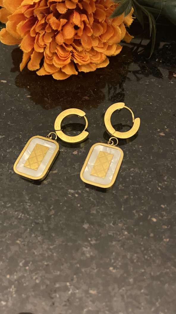 Aksesuar Çarşısı Baget Kesim Sedef Küpe - Resim 5