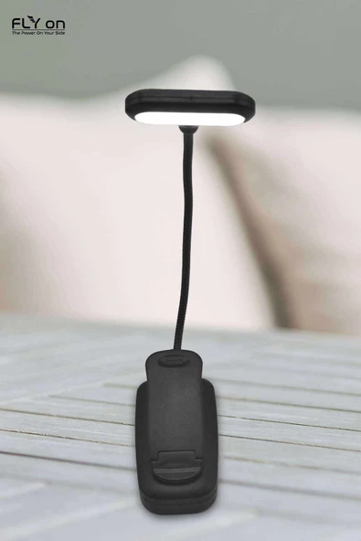 Klipsli Kitap Okuma Işığı Led Kitap Arası Okuma 3 Ledli Mandallı Lamba Beyaz Işık Masa Lambas-fnr100 - 5