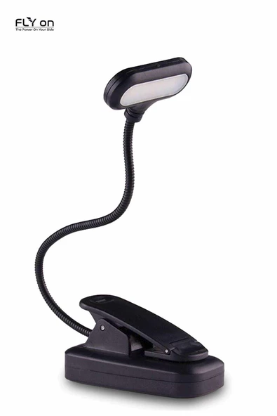 Klipsli Kitap Okuma Işığı Led Kitap Arası Okuma 3 Ledli Mandallı Lamba Beyaz Işık Masa Lambas-fnr100 - 3