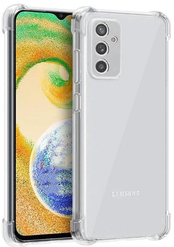 Samsung Galaxy A04S Kılıf Darbelere Dayanıklı Sert Silikon Şeffaf